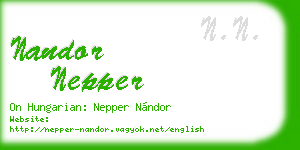 nandor nepper business card